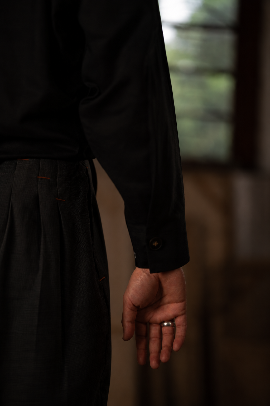Simple Triple Pleat Trousers: 水/Shuǐ — Deep Water