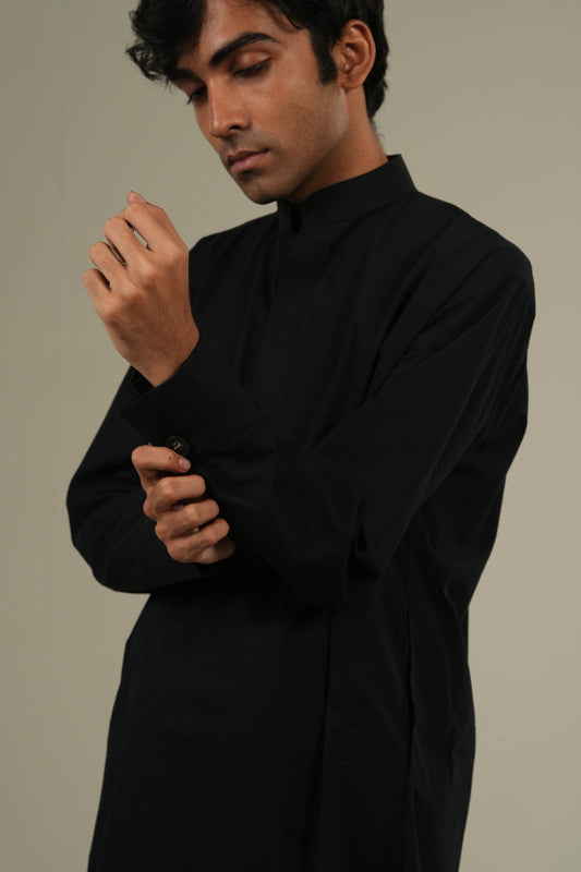 ছায়া- Black Seersucker Kurta
