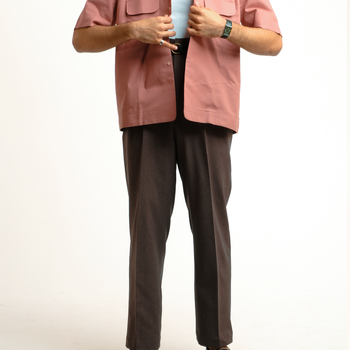 Baker Shirt: Salmon