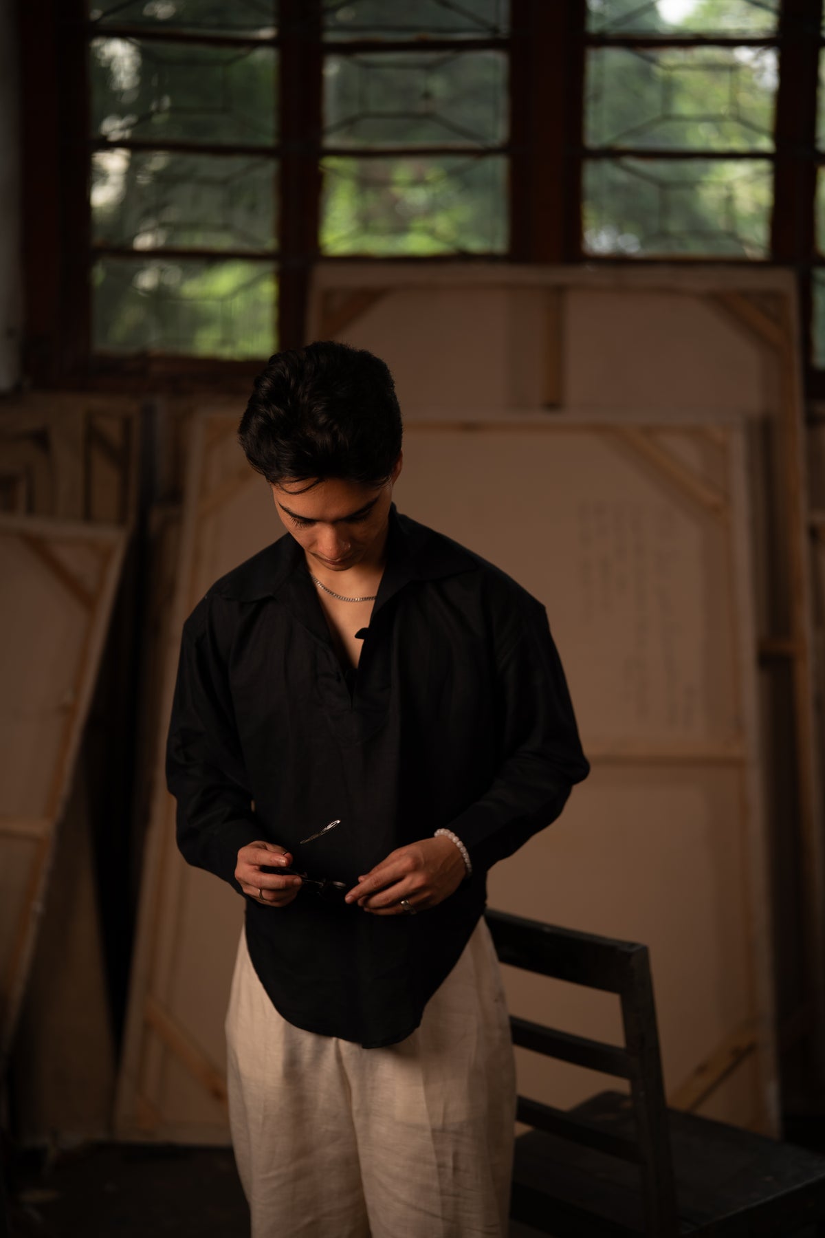 Simple Untitled Shirt: 水/Shuǐ — Deep Water