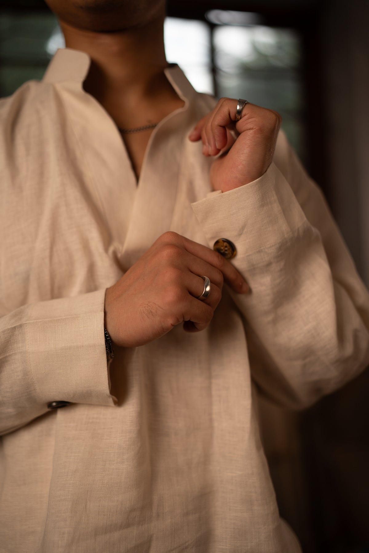 Simple Sunday Shirt: 金/Jīn — Porcelain