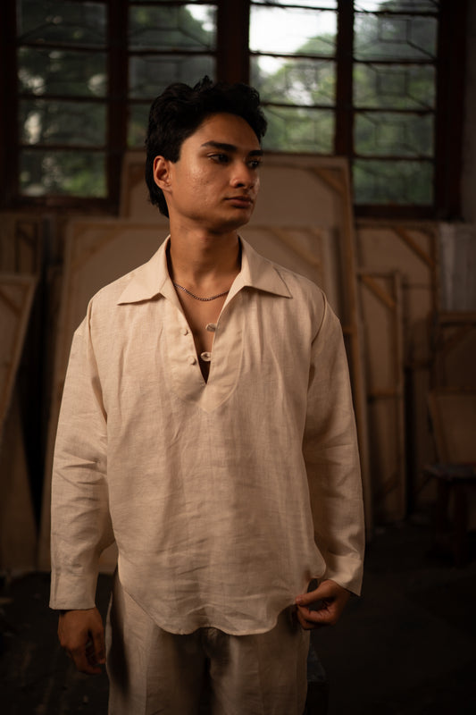 Simple Untitled Shirt: 金/Jīn — Porcelain