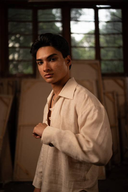 Simple Untitled Shirt: 金/Jīn — Porcelain