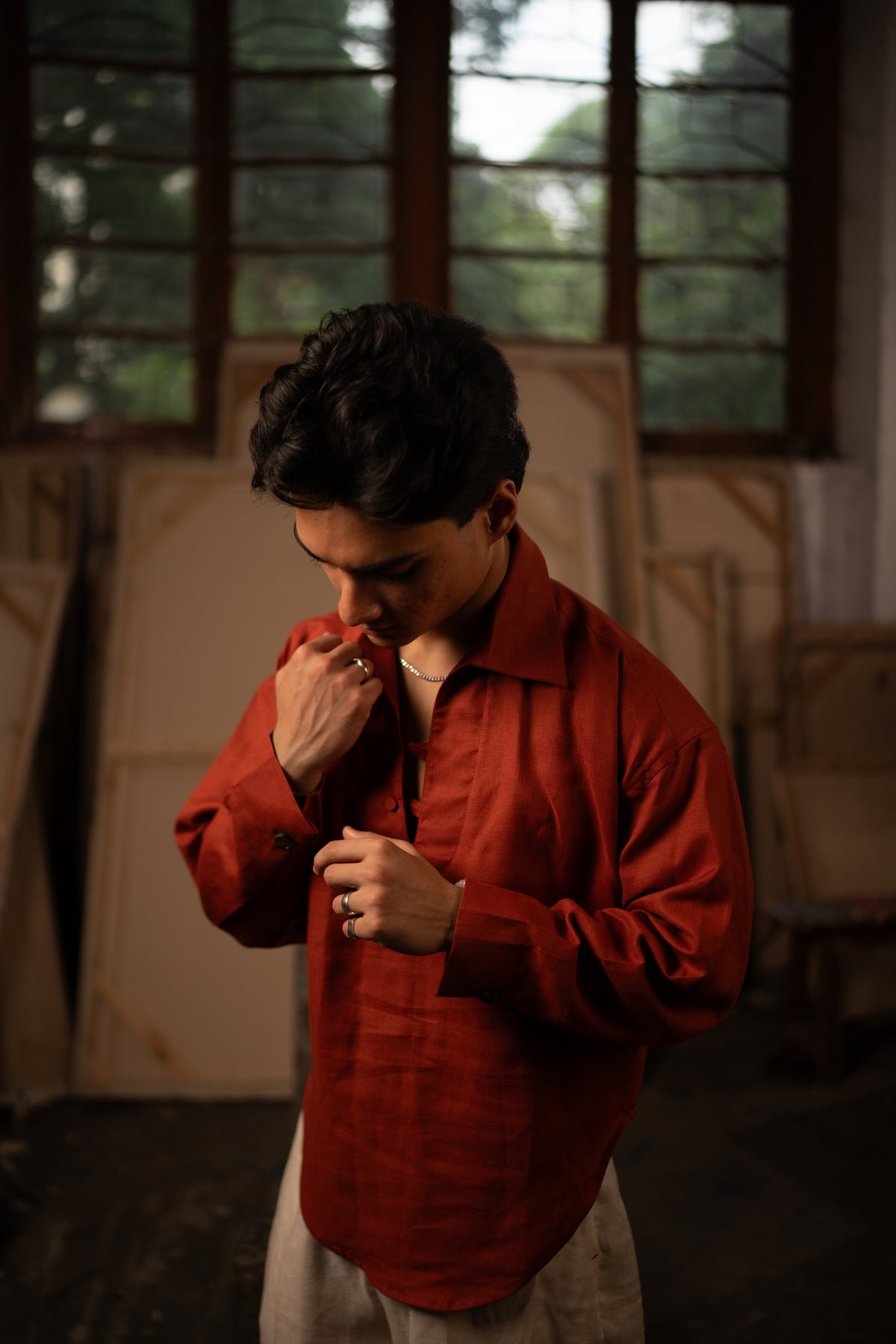 Simple Untitled Shirt: 火/Huǒ — Ember