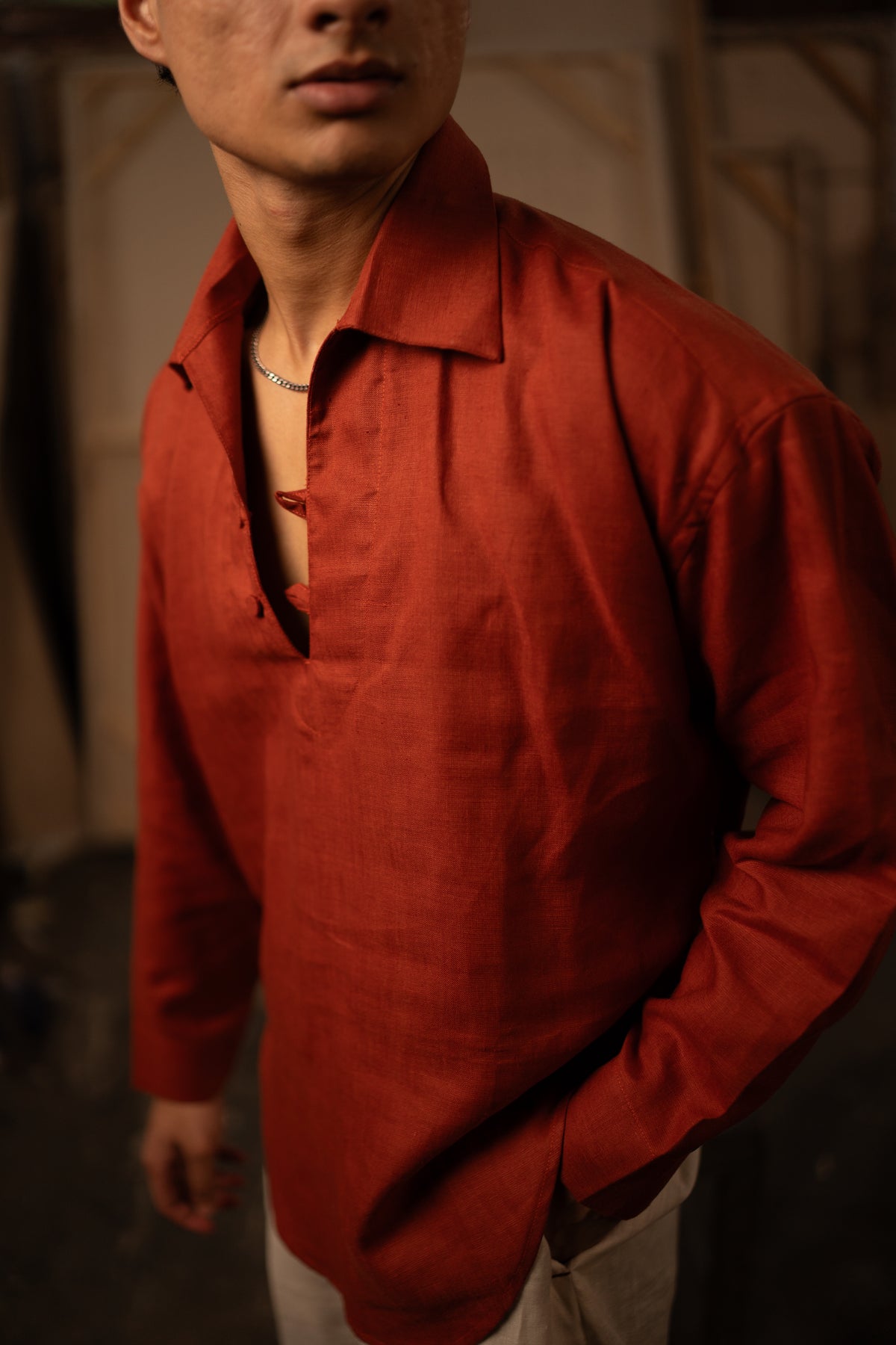 Simple Untitled Shirt: 火/Huǒ — Ember