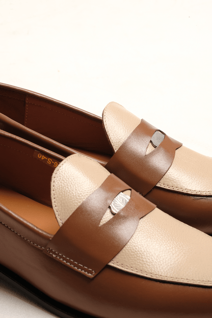 Simple Loafers: Brown and Cream
