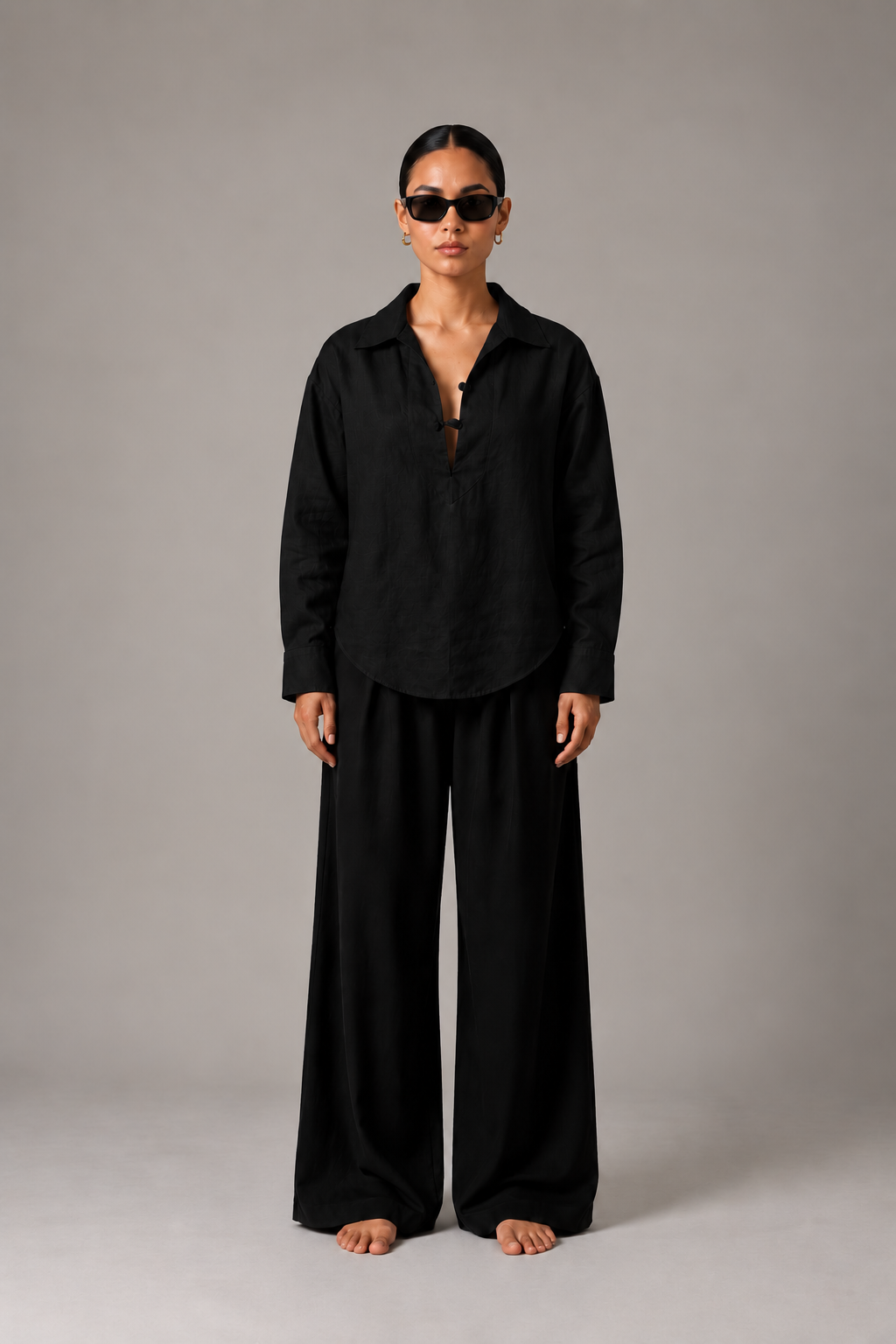 Simple Untitled Shirt: 金/Jīn — Moonless