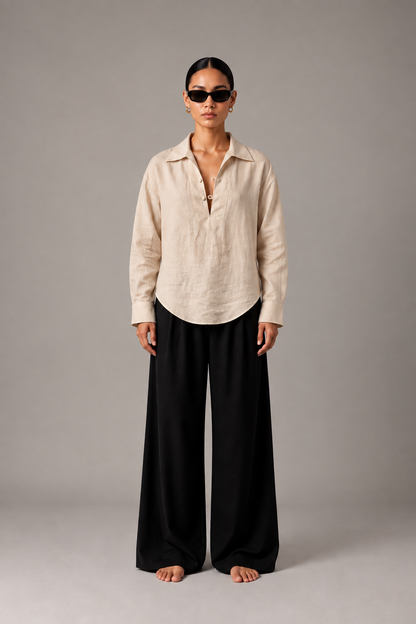 Simple Untitled Shirt: 金/Jīn — Porcelain