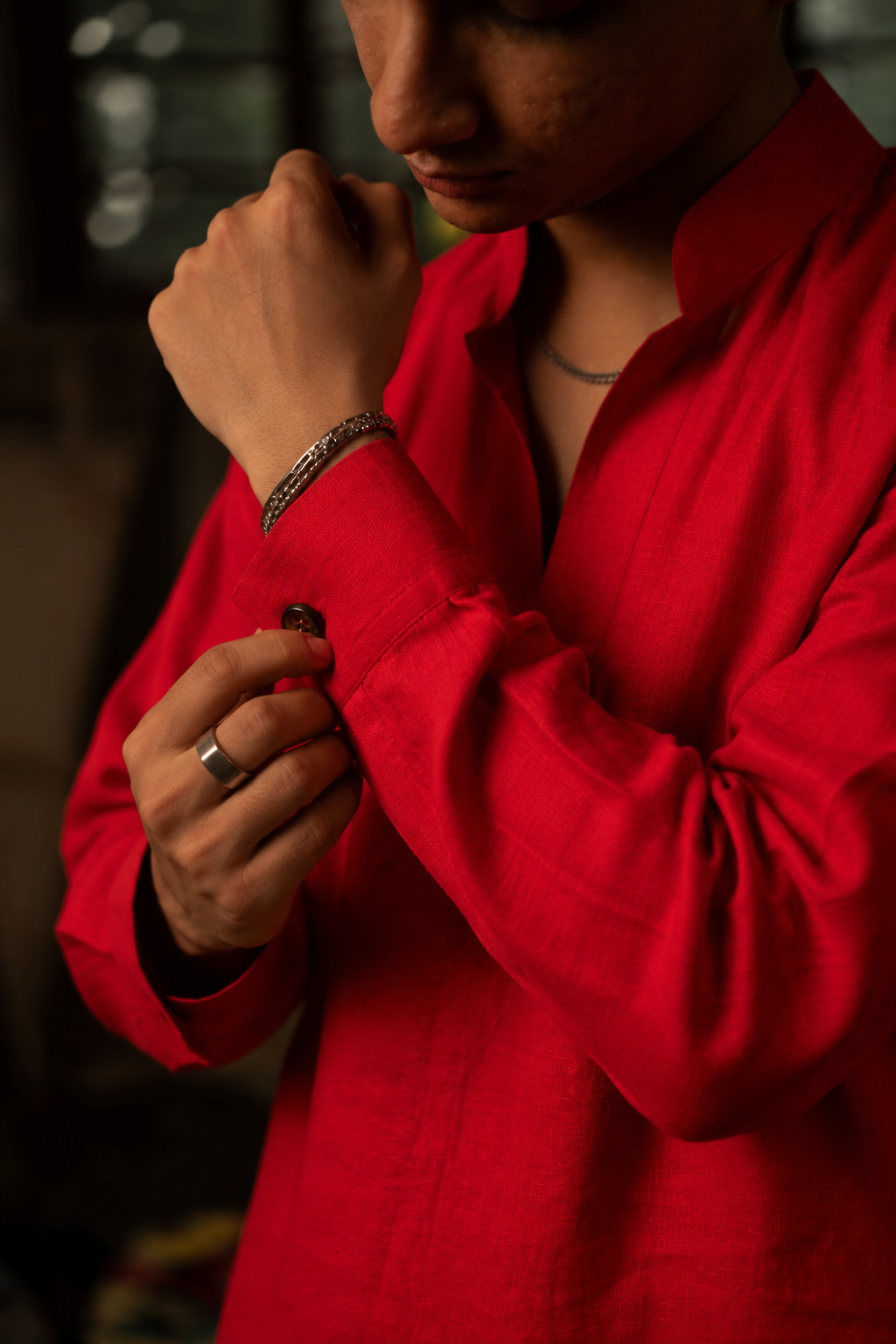 Simple Sunday Shirt: 火/Huǒ — Red