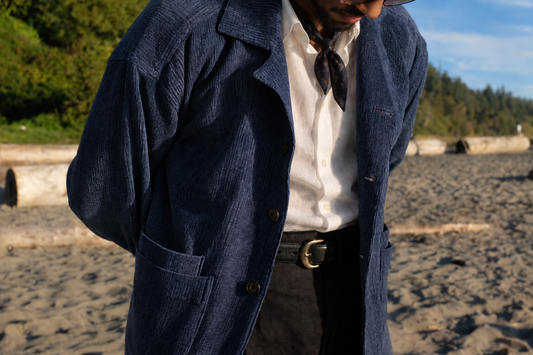Simple Jacket in Neptune Carduroy