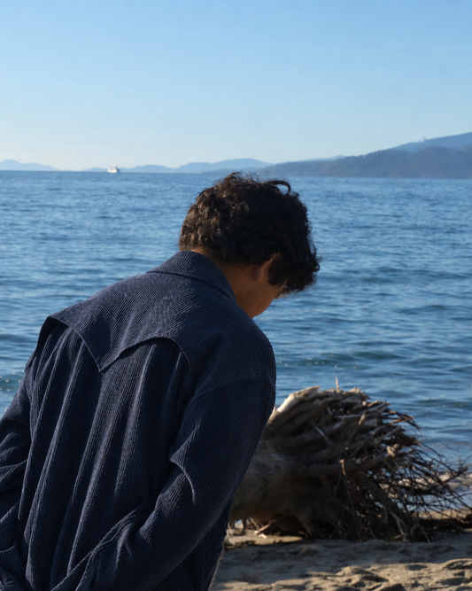 Simple Jacket in Neptune Carduroy