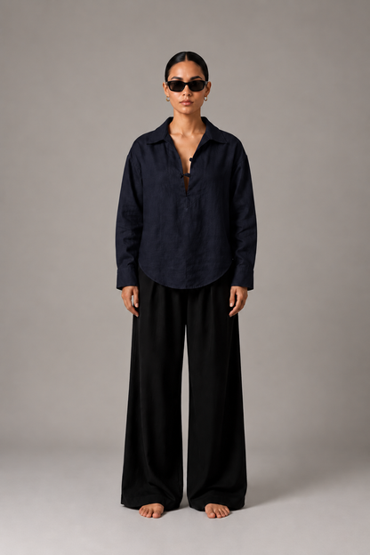 Simple Untitled Shirt: 水/Shuǐ — Deep Water
