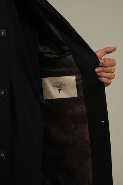 ছায়া- Black LInen Waistcoat