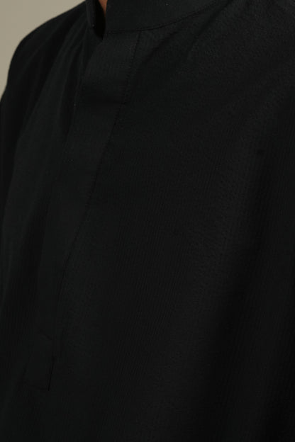 ছায়া- Black Seersucker Kurta