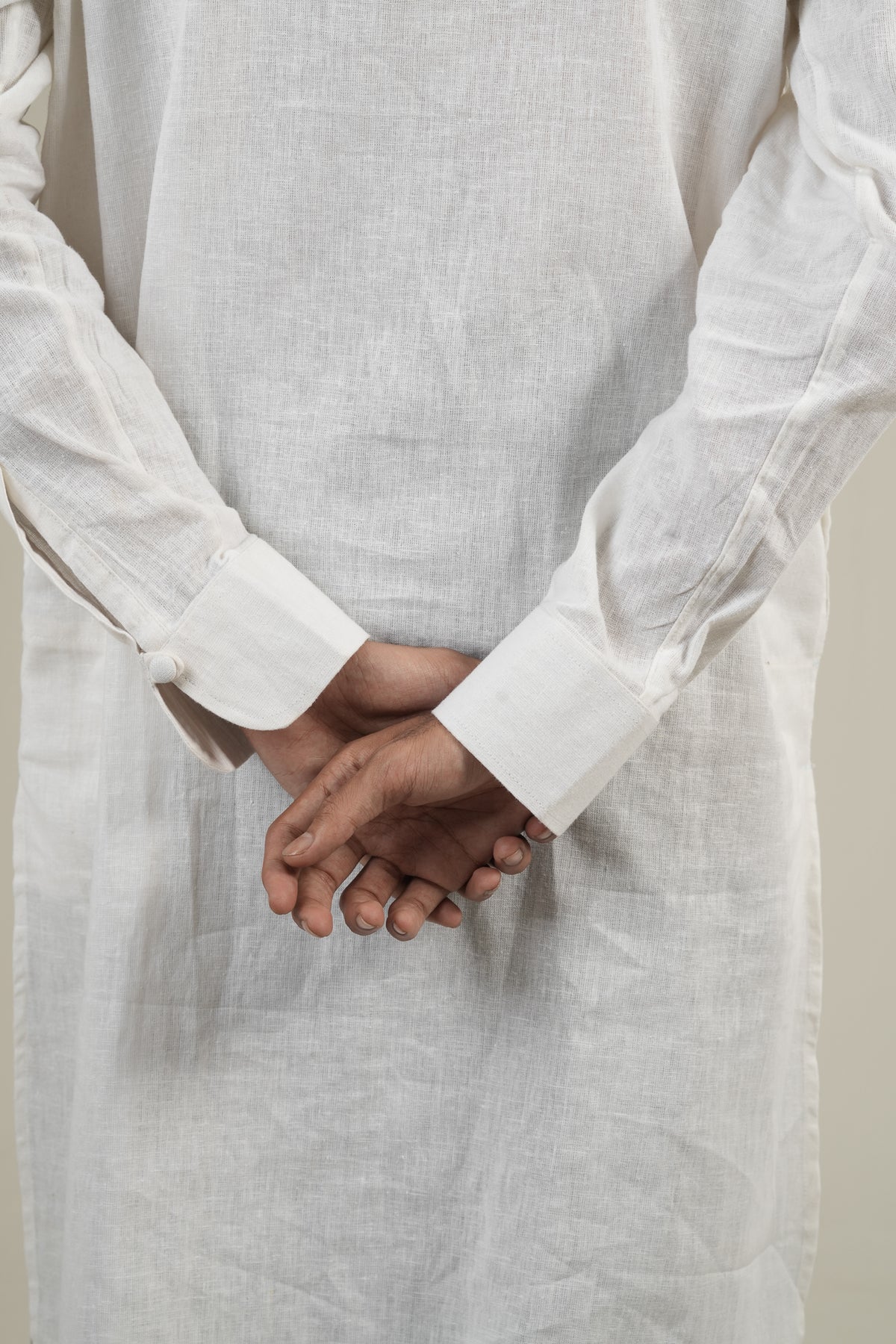 প্রভাত - White Linen Kurta