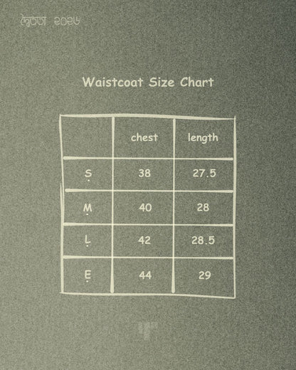 আলো- White Linen Waistcoat